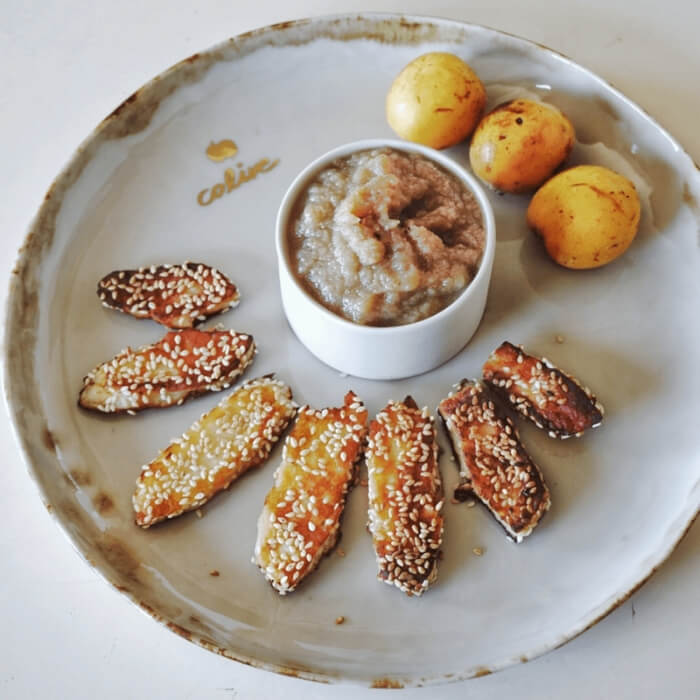 Sesame Halloumi Bites with Loquat Butter – Colive