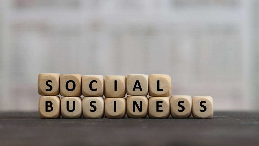 Social Business written with Scrabble tiles