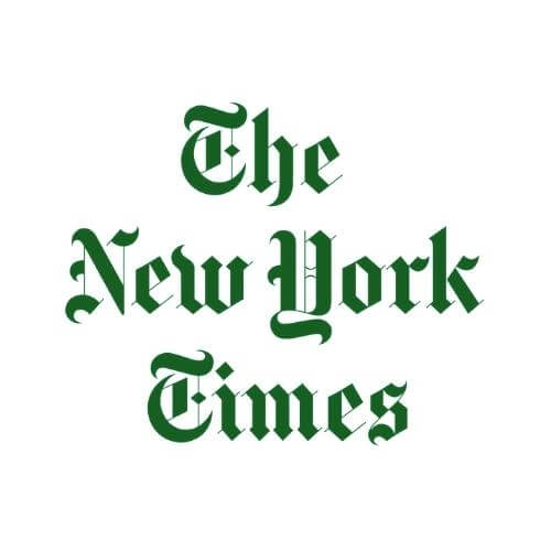 The New York Times Logo in Colive Green colors